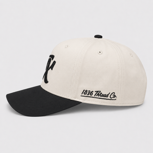 "TX" Snapback - Beige/Black