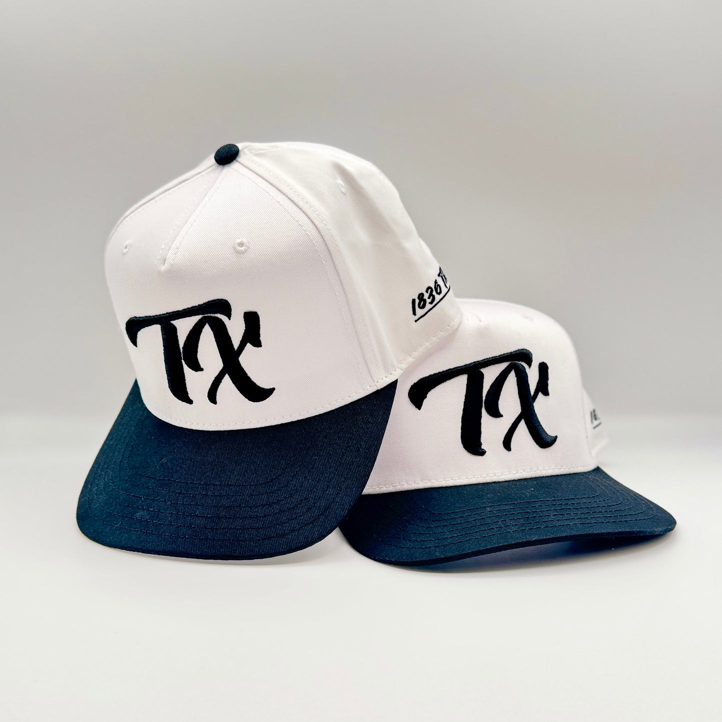 Vintage "TX" Logo Snapback - White/Black - 1836 Thread Co.