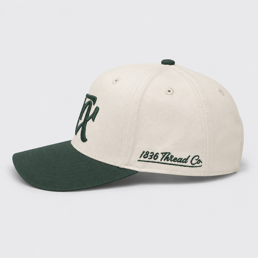 "TX" Snapback - Beige/Green