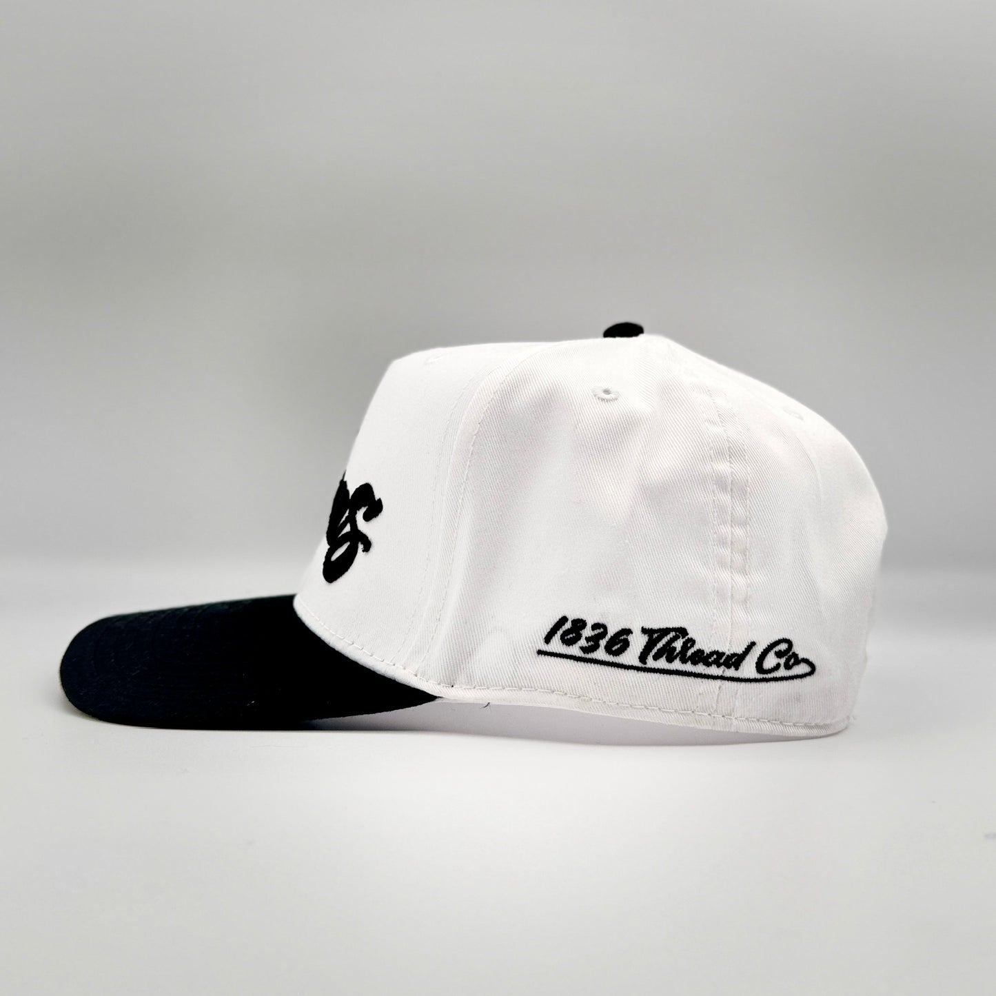 Vintage "Texas" Logo Snapback - White/Black - 1836 Thread Co.