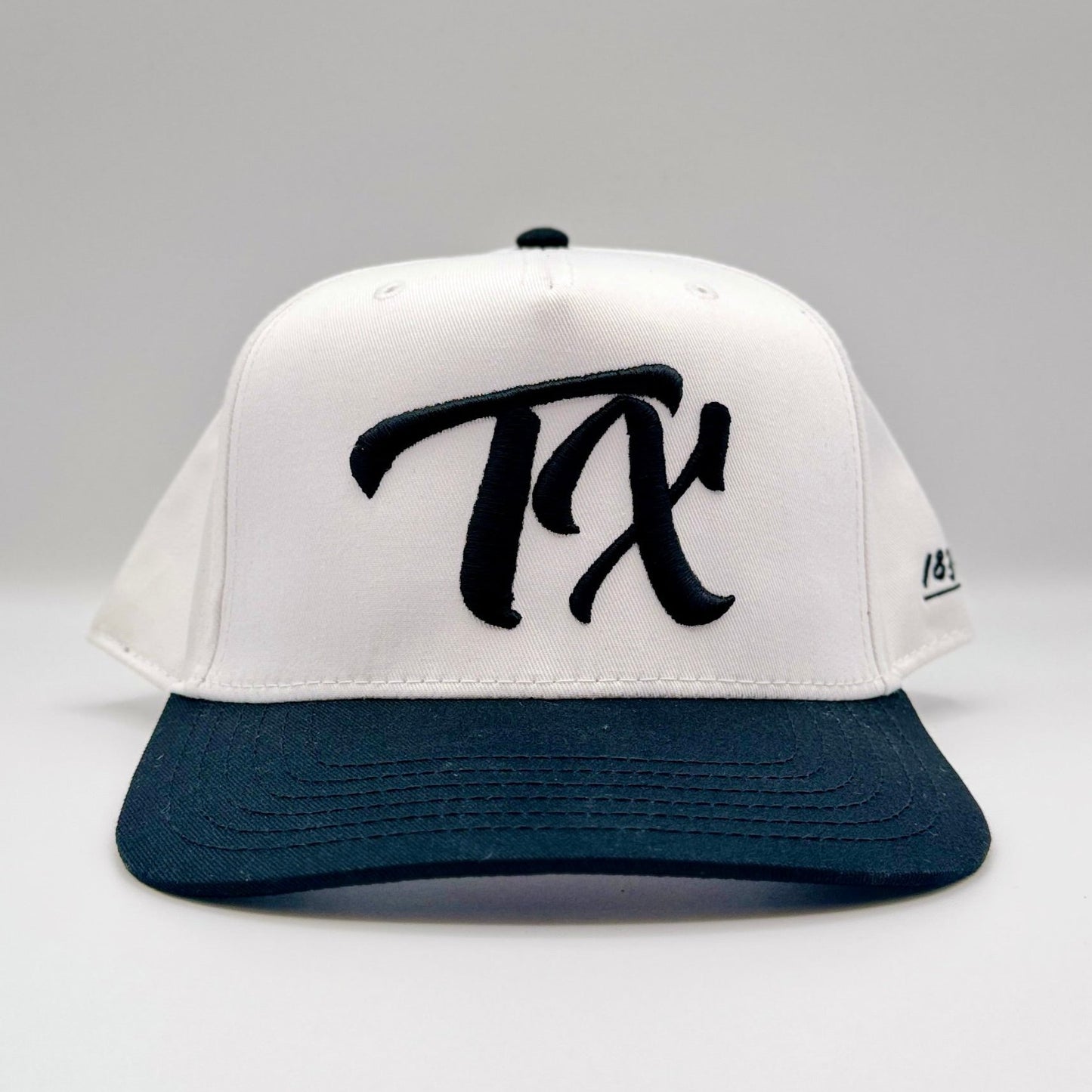 Vintage "TX" Logo Snapback - White/Black - 1836 Thread Co.