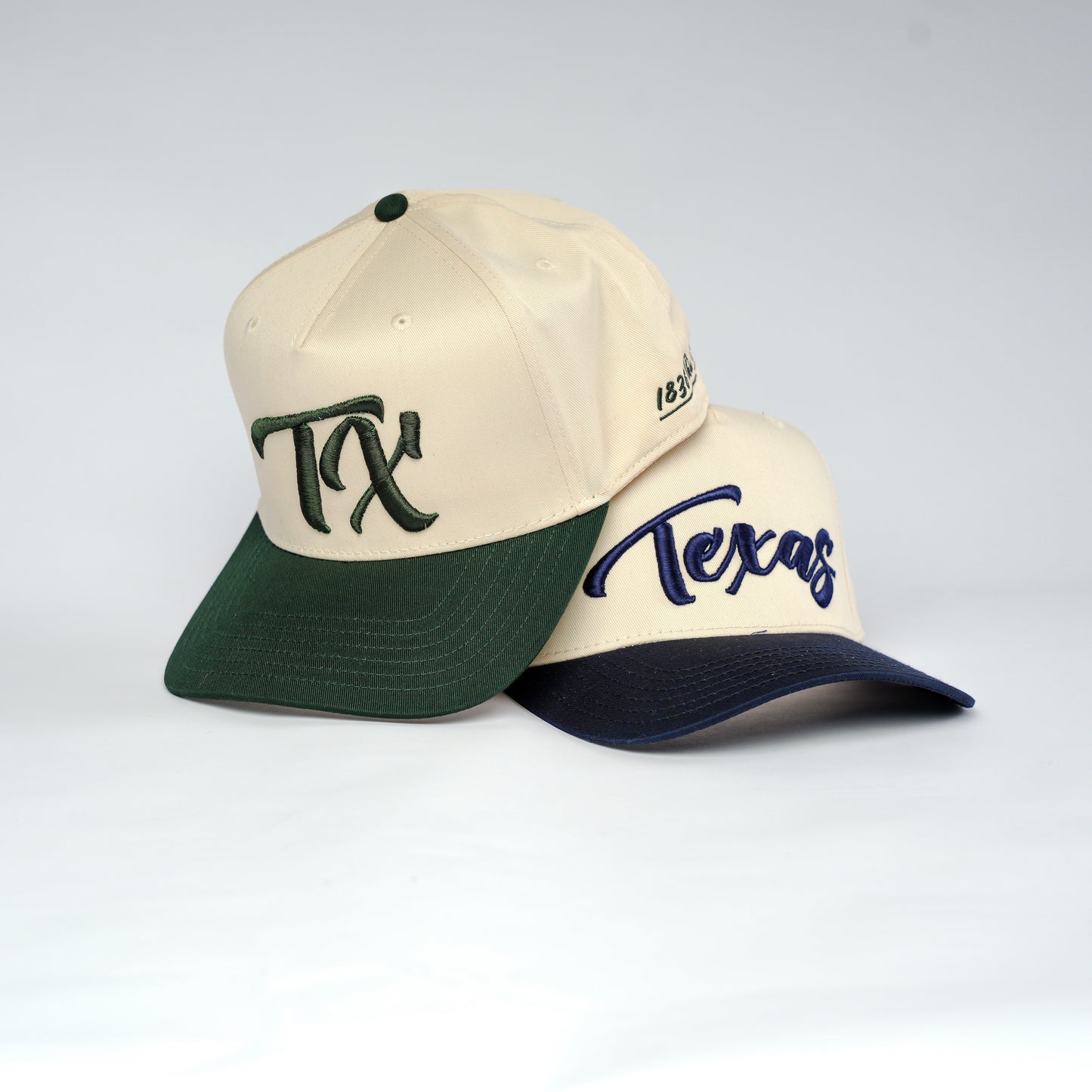 Vintage "TX" Logo Snapback - Beige/Green - 1836 Thread Co.