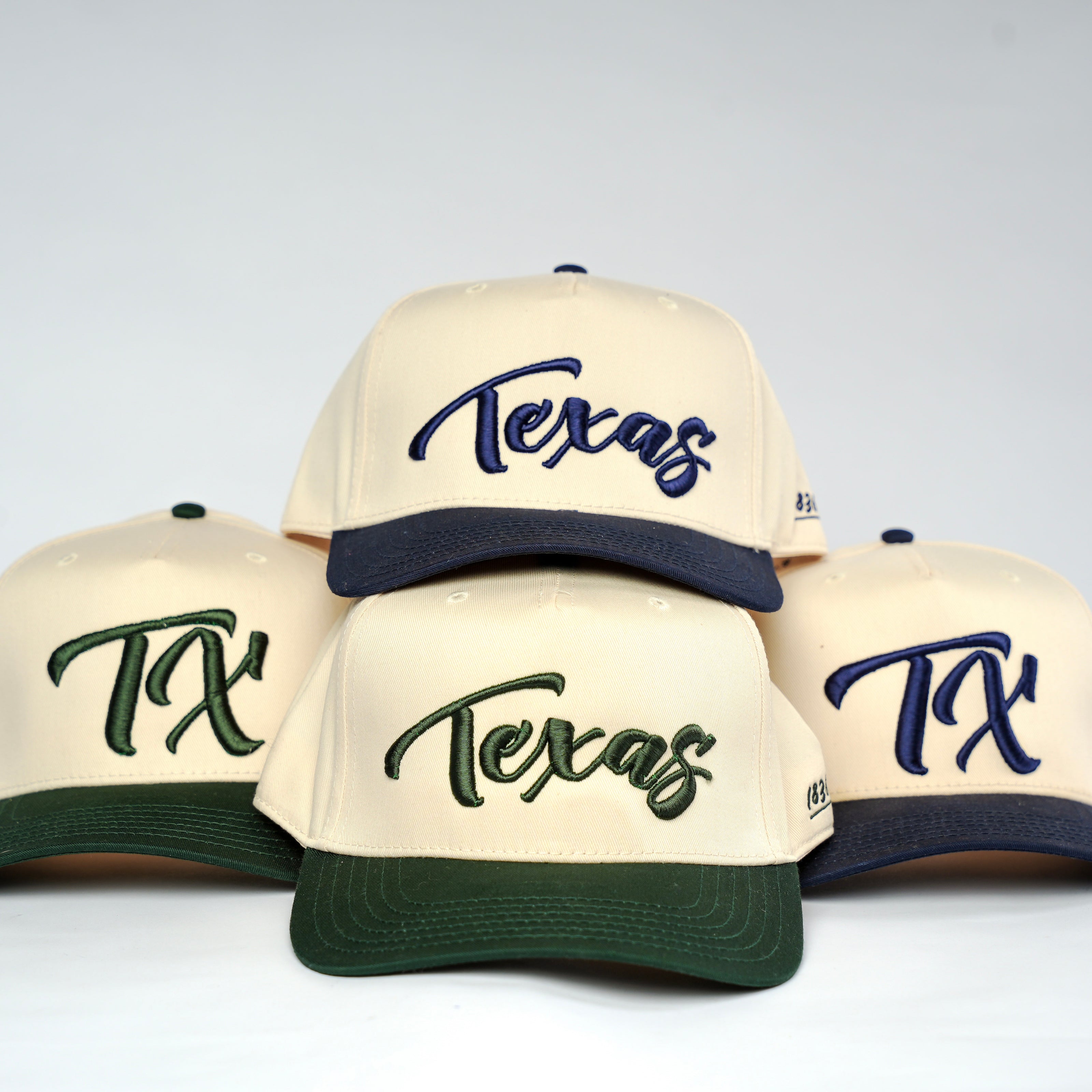 Vintage "Texas" Logo Snapback - Beige/Green - 1836 Thread Co.