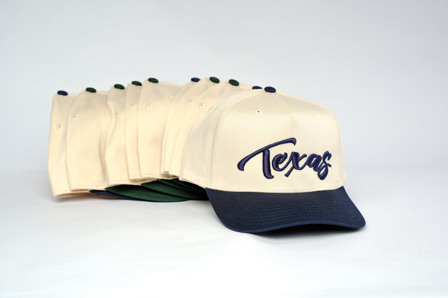 Vintage "Texas" Logo Snapback - Beige/Navy - 1836 Thread Co.