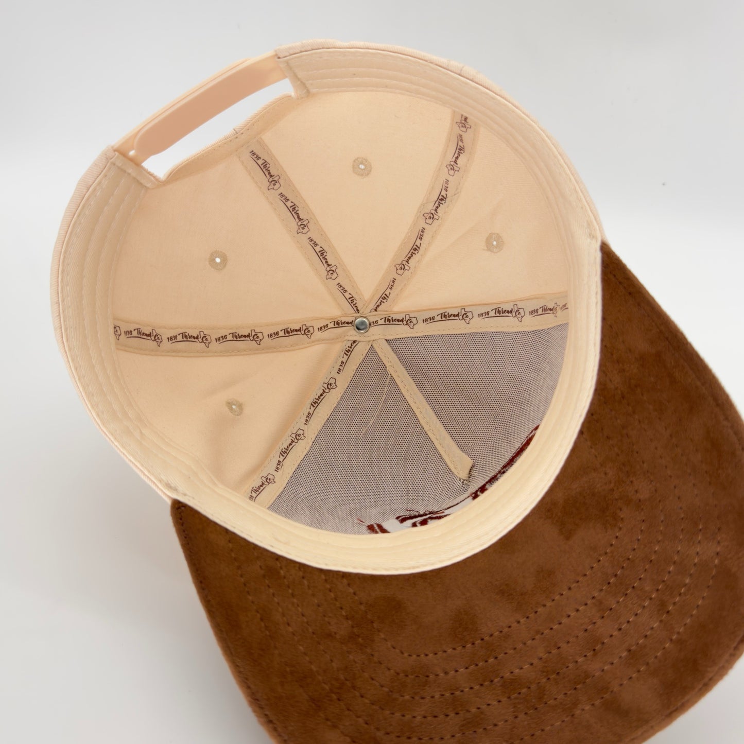 Vintage "TX" Logo Snapback - Beige/Mocha Suede - 1836 Thread Co.