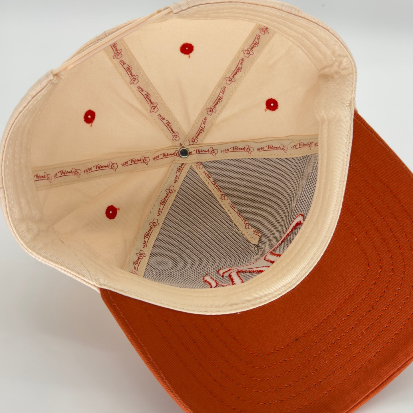 Vintage "TX" Logo Snapback - Beige/Orange - 1836 Thread Co.
