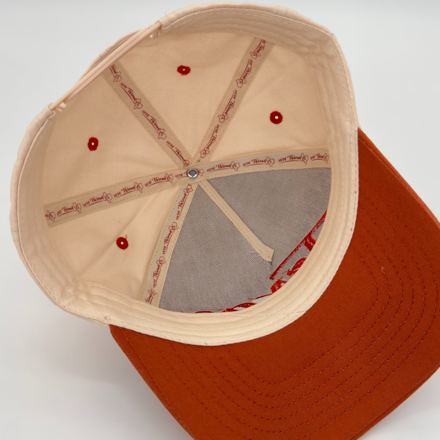 Vintage "Texas" Logo Snapback - Beige/Orange - 1836 Thread Co.