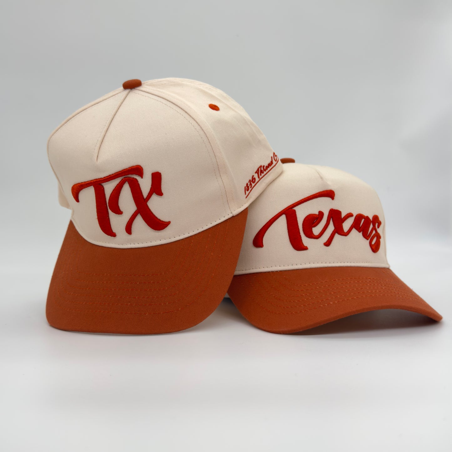 Vintage "TX" Logo Snapback - Beige/Orange - 1836 Thread Co.