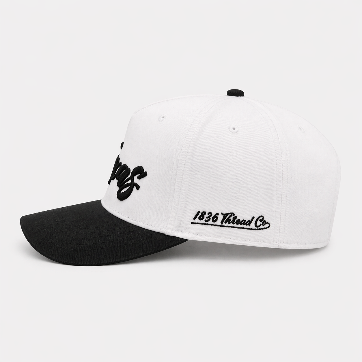 "Texas" Snapback - White/Black