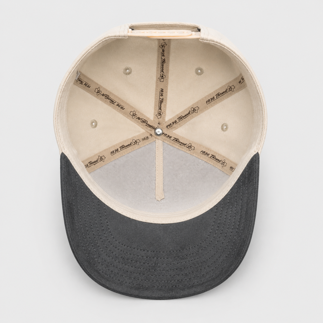 "TX" Snapback - Beige/Charcoal Suede