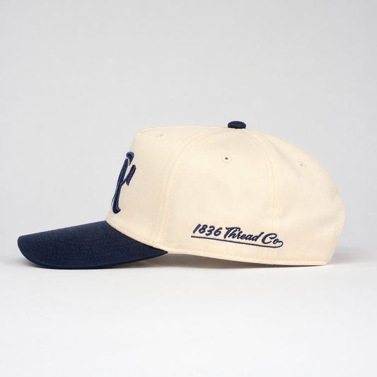 "TX" Snapback - Beige/Navy