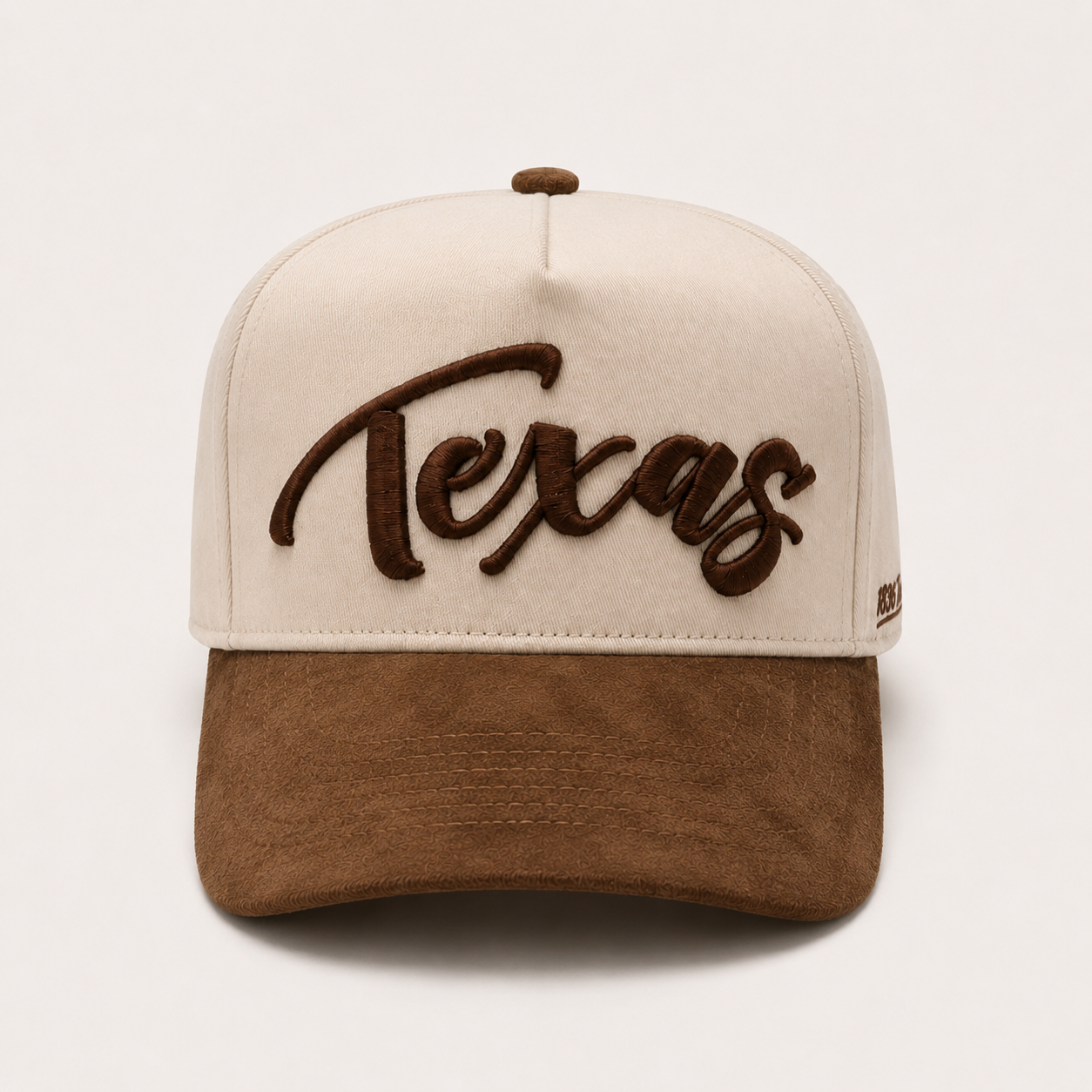 "Texas" Snapback - Beige/Mocha Suede