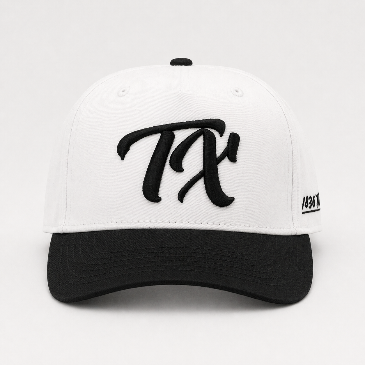 "TX" Snapback - White/Black