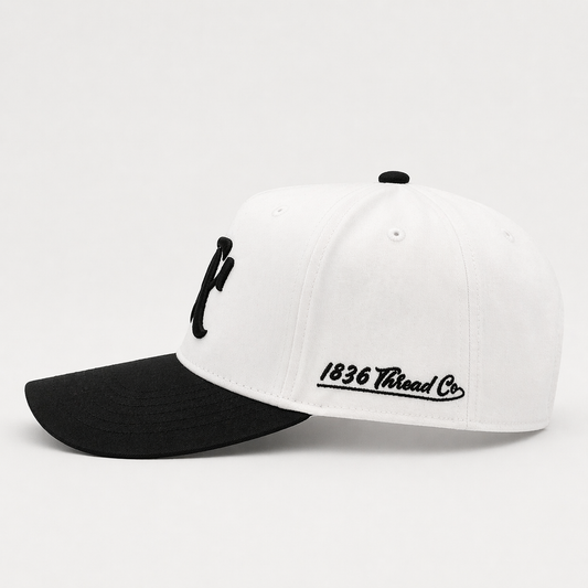 "TX" Snapback - White/Black