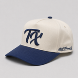 "TX" Snapback - Beige/Navy