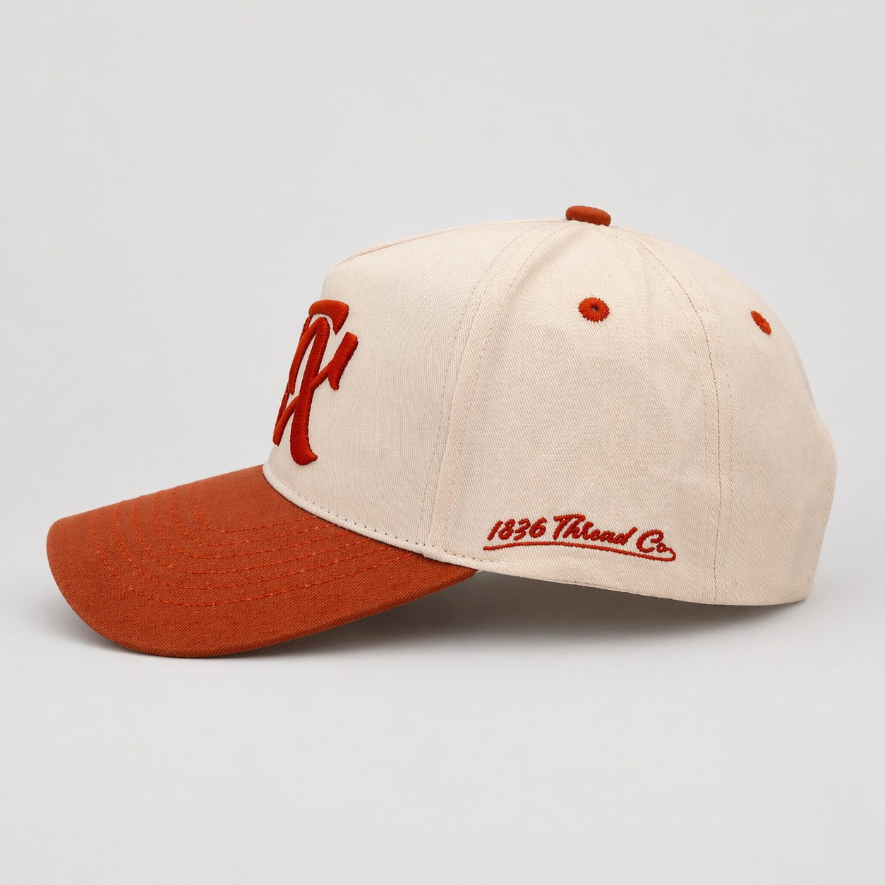 "TX" Snapback - Beige/Orange