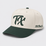 "TX" Snapback - Beige/Green