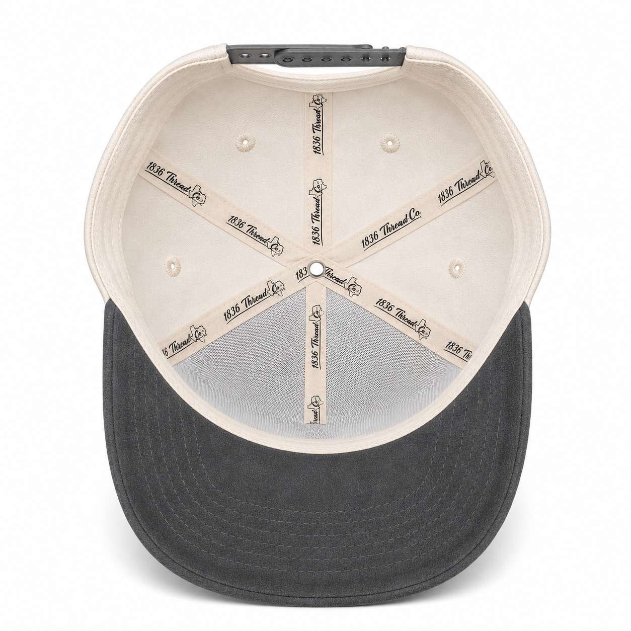 "TX" Snapback - Beige/Charcoal Suede